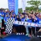 Peserta Krakatau Beach Run 2025, siap melakukan star, Minggu, 24 Agustus 2025. (Foto.Diskominfo Lamsel)