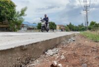 Kondisi jalan di Kabupaten Lampung Utara  yang sudah di Bangun Pemeeintah Provinsi Lampun (ist).