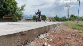 Kondisi jalan di Kabupaten Lampung Utara  yang sudah di Bangun Pemeeintah Provinsi Lampun (ist).