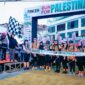 Wulan Sari, melepas ratusan peserta Charity Run For Palestina (Dok Diskominfo Provinsi Lampung).
