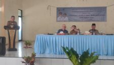 Dinas Perpustakaan dan Kearsipan Lampung Selatan tengah memberikan sosialisasi budaya membaca dan listerasi, Selasa, 21 Oktober 2025, di Aula Kecamatan Penengahan. (Foto.Ist)