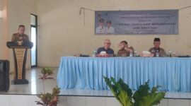 Dinas Perpustakaan dan Kearsipan Lampung Selatan tengah memberikan sosialisasi budaya membaca dan listerasi, Selasa, 21 Oktober 2025, di Aula Kecamatan Penengahan. (Foto.Ist)