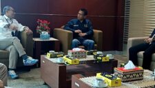 Poto: Ketua PWI Lampung Bersama Pimpinan BI saat melakukan silaturahmi ( dok PWI Lampung).