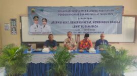 Sosialisasi Membaca dan Listerasi di Aula SMPN 3 Natar, Kamis, 23 Oktober 2025. (Foto.Ist)