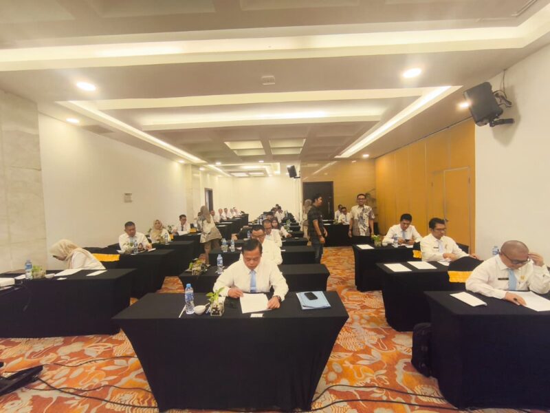 Para Pejabat Eselon II Pemkab Lamsel tengah Uji Kopetensi, Kamis, 30 Oktober 2025, di Hotel Horison, Bandar Lampung. (Foto.Ist)