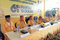 Ketua DPD Partai Golkar Provinsi Lampung Hanan A. Razak Konsolidasi ke DPD Partai Golkar Lamsel. (Foto.Ist)