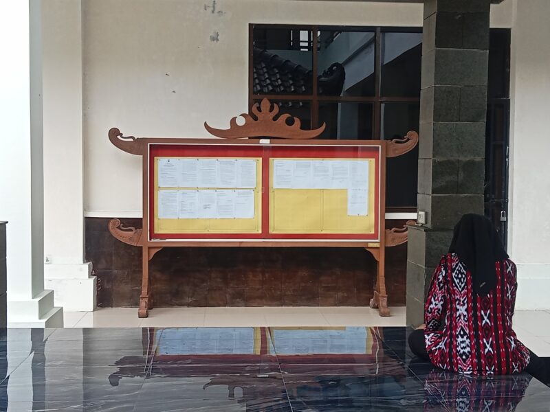 Papan Pwngumuman Seleksi Calon Direksi dan Komisaris BUMD Lampung Selatan Maju. (Foto.Juwantoro)