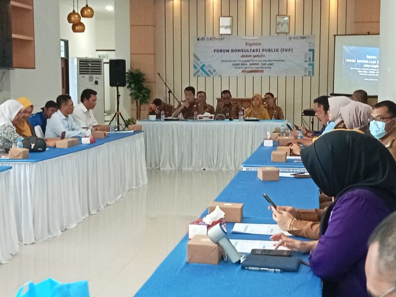 DPMPPTSP Lamsel Gelar FKP dalam rangka reviu OSS dan SIP - ON, Senin, 20 Oktober 2025. (Foto.Juwantoro)