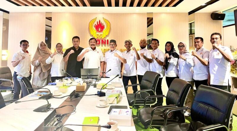 Poto: Koni lampung saat menggelar audiensi dengan KONI Pusat ( dok Koni Lampung).