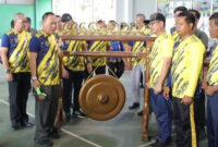 Wakil Ketua II KONI Provinsi Lampung, Riaagus Ria, saat membuka Porkab Tulang Bawang ( dok KONI Lampung).