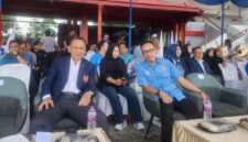 Ketua Umum KONI Lampung bersama ketu KONI Kabupten Lamsel Zulhaidir ( poto Lim).