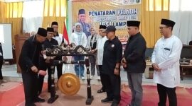 Poto: Ketua KONI Lampung saat membuka Pelatihan wasit, dan juri pencak silat mengikuti di Padepokan Pencak Silat IPSI Lampung.( Dok KONI Lampung).