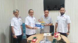 Poto: Wakil Ketua Umum KONI Lampung, Riagus Ria, dengan Ketua Harian KONI Sumatera Selatan, M. Aliandra Pati Gantada  (dok KONI Lampung).