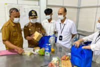 Camat Kalianda Ruris Apdani S,P,d, saat monitoting Dapur MBG di Sukamandi Kelurahan Bumi Agung Kecamatan Kalianda Lamsel,  (Lim).