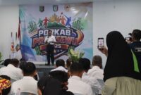 Bupati Pringsewu, Riyanto Pamungkas membuka Porkab Pringsewu ( dok Humas KONI Lampung).