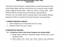 Pengumuman Calon Pengawas dan Direksi BUMD Perumda Tirta Jasa