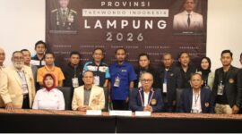 Poto bersama Saat Musprov Tekwondo Indonesia Lampung 
(ist).