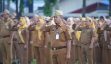 Poto: ASN Provinsi Lampung Saat Apel Mingguan ( diskominfo Provinsi Lampung).