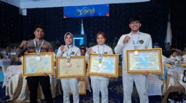 Poto: Empat atlet asal Provinsi Lampung peraih medali pada ajang SEA Games Thailand 2025 ( Ist).