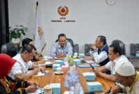 Pito: Ketua Umum KONI Lampung Taufik Hidayat pimpin rapat koordinas matangkan agenda olahraga lampung (dik KONI Lampung).