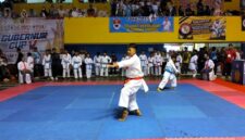 Poto: Penampilan peserta di Kejuaraan karate Gubernur cap 2026 (dok KONI LAMPUNG).