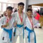 Tiga atlet asal perguruan
Inkado Star Prestige Lampung Selatan yang berhasil raih Emas kata beregu pemula di Kejurprov Karate Gubernur Cup V 2026 
(Poto Lim)