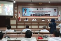 Wakil Bupati Lampung Selatan M.Syaiful Anwar membuka Muskablub PMI Lamsel. (Foto.Juwantoro)