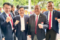 Ketua Umum KONI Pusat bersama ketua KONI lampung saat pelantikan pengurus KONI Provinsi Banten (Dok KONI lampung)