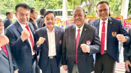 Ketua Umum KONI Pusat bersama ketua KONI lampung saat pelantikan pengurus KONI Provinsi Banten (Dok KONI lampung)