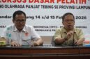 Poto: Wakil Ketua II KONI Provinsi Lampung, Riaagus Ria, membuka Kursus Dasar Pelatih Cabang Olahraga Panjat Tebing 
(DOK: KONI Lampung).
