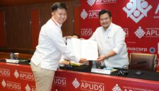 Poto: Akbar Bintang Putranto saat ditetapkan ketua APUDSI Lampung ( IST)