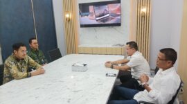 Poto: Ketua PWI Lampung Sekretaris saat kunjungan di Kantor BRI, yang di terima langsung memimpin Bank Rakyat Indonesia (BRI) Region 5 Bandar Lampung. (Ist)