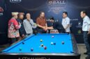 Ketua KONI Lampung saat meresmikan berdirinya Leng’s Billiard (ist)