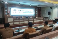 Wakil Bupati Lampung Selatan M.Syaiful Anwar tengah memberikan sambutan dalam kegiatan Pra .Musrenbang Stunting. .(Foto.Juwantoro)