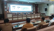 Wakil Bupati Lampung Selatan M.Syaiful Anwar tengah memberikan sambutan dalam kegiatan Pra .Musrenbang Sunting. .(Foto.Juwantoro)