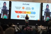 Wagub Lampung Jihan Nurlela, tengah memberikan sambutan dalam musrenbang RKPD Lamsel. (Foto.Juwantoro)