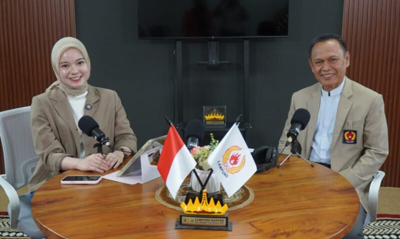 Poto: Ketua KONI Lampung sampaikan informasi olahraga melaluiPodcast (dok KONI Lampung) 