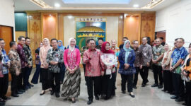 Poto: Wakil Gubernur Lampung, Jihan Nurlela melepas purna bakti Kepala Dinas Perkebunan Provinsi Lampung,