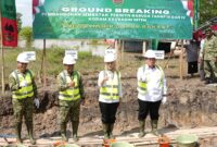 Poto: Nurlela bersama Wakil Bupati Lampung Timur Azwar Hadi, jajaran TNI (ist).