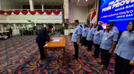 Ketua KONI ILampung kukuhkan Pengurus Provinsi Persatuan Drum Band Indonesia (PDBI) Lampung masa bakti 2025–2029 (dok KONI Lampung).