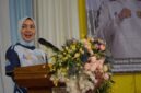 Poto: Wulan Purnama Sari Mirza, secara resmi membuka lomba senam “Payu Kidah” di Gedung Sumpah Pemuda PKOR Way Halim