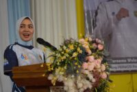 Poto: Wulan Purnama Sari Mirza, secara resmi membuka lomba senam “Payu Kidah” di Gedung Sumpah Pemuda PKOR Way Halim