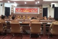 Jajaran Pemkab Lamsel gelar rakor mingguan.