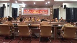 Jajaran Pemkab Lamsel gelar rakor mingguan.