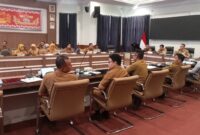 Pemkab Lamsel gelar rakor terkait capaian yang diraih dari KPK. (Foto.Juwantoro)
