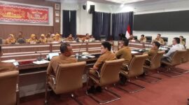 Pemkab Lamsel gelar rakor terkait capaian yang diraih dari KPK. (Foto.Juwantoro)