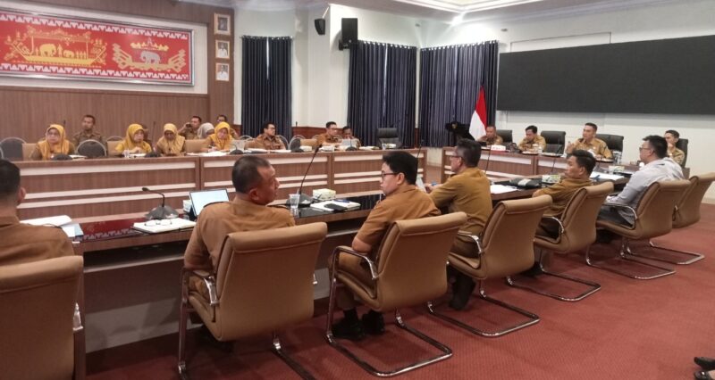 Pemkab Lamsel gelar rakor terkait capaian yang diraih dari KPK. (Foto.Juwantoro)