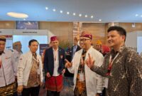 Poto: Gubernur lampung bersama Sekdaprov Marindo dan ketua KONI Lampung saat hadir di Rapat Kerja Nasional (Rakernas) dan Musyawarah Olahraga Nasional Luar Biasa (Musornaslub) yang berlangsung di Ballroom Hotel Pullman, Jakarta Barat (Humas KONI Lampung).