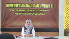 Poto: Kepala Kementerian Haji dan Umroh Lampung Selatan, Hj Marwiyah Amin