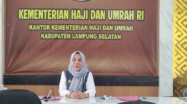 Poto: Kepala Kementerian Haji dan Umroh Lampung Selatan, Hj Marwiyah Amin